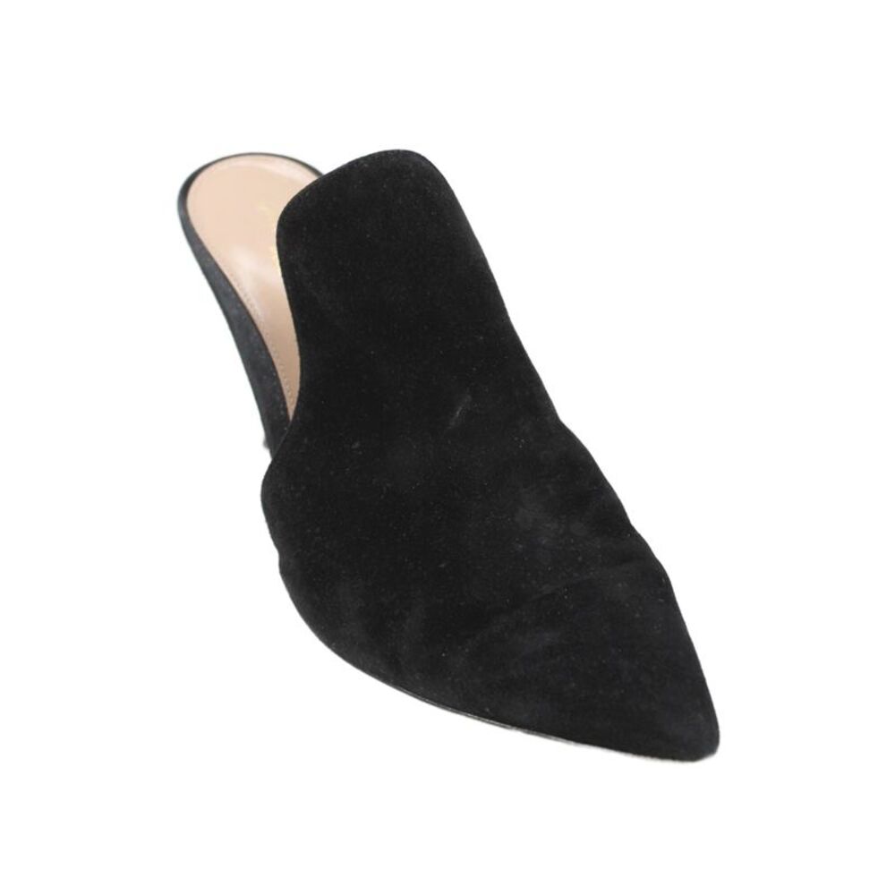 Gianvito Rossi Womens Slip On Stiletto Pointed Toe Suede Mules Pumps Black 39